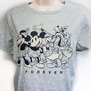 Mickey & Minnie Mouse Forever Grey T-Shirt Licensed Sz M